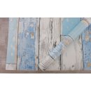 Klebefolie Holzoptik - altes Holz Scrapwood blue - Dekorfolie 45x200