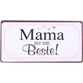 K&uuml;hlschrank-Magnet - Mama ist die Beste - Lustiges Schild Magnet Retro