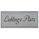 Blechschild Lieblingsplatz Retro Metallschild Vintage...