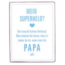 Blechschild Mein Superheld ... PAPA - Retro Metallschild...